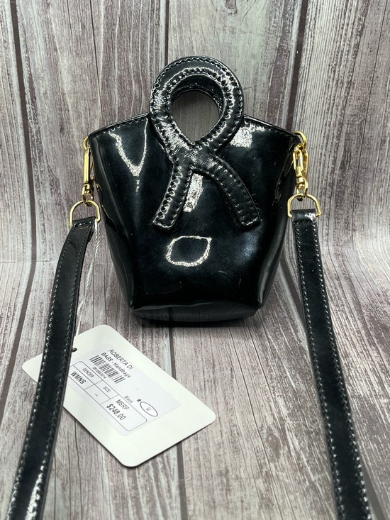 Roberta di Camerino Handbags - $248 NWT Roberta di Camerino Black Patent Glossy Mini Bucket Bag Micro Crossbody